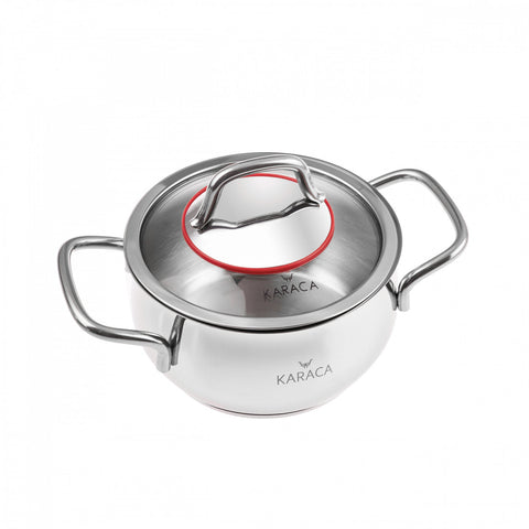 Karaca Emirgan Kochtopf- Set Edelstahl, 6- teilig, Midi Set