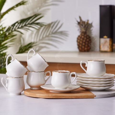 Karaca Beykoz 6-Personen-Kaffeetassenset, 80 ml