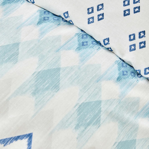 Sarah Anderson Etnico Mavi Çift Kişilik Nevresim Yastık Set Blue Two-Person Duvet Cover and Pillow Set