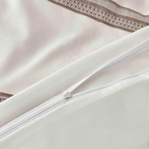 Karaca Home Braun Dobby Woven Doppelbettbezug-Set (135x200 cm) Öko-Tex Zertifiziert