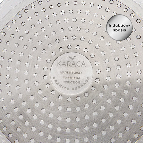 Karaca Biogranit Grau Neu Induktions Topfset, 7-teiliges