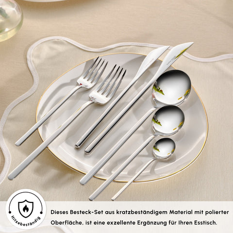 Karaca Focus 84-teiliges Besteckset für 12 Personen Mit Box