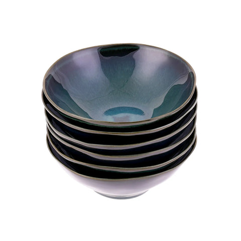 Karaca Dark Turquoise 24-teiliges für 6 Personen Reactive Geschirrset