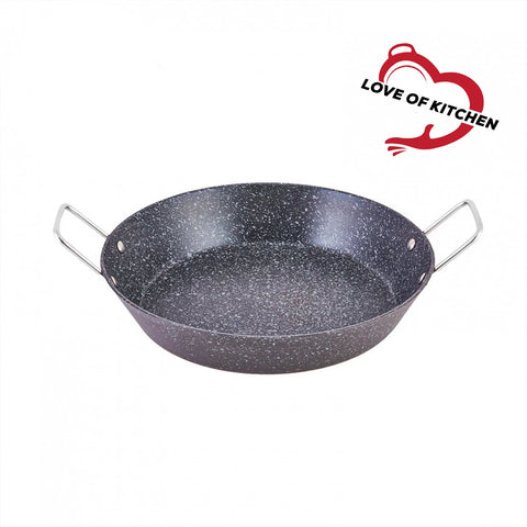 Karaca Love of Kitchen Induktionsbasierter Biogranit Paella Pfanne 28 cm