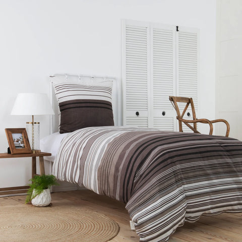 Karaca Home Aspen Schwarz-Braunes BettBezugs Set (135 x 200 cm) Öko-Tex Zertifiziert