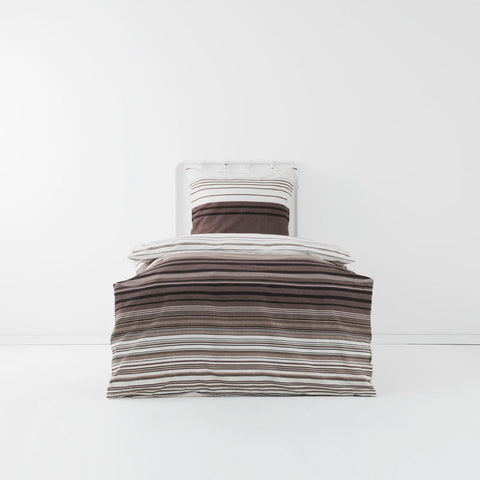 Karaca Home Aspen Schwarz-Braunes BettBezugs Set (135 x 200 cm) Öko-Tex Zertifiziert