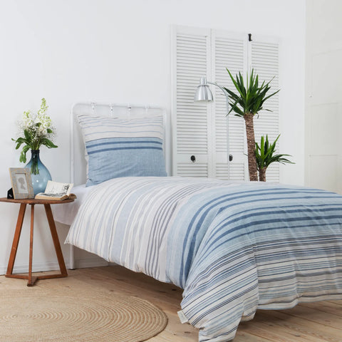 Karaca Home Aspen Blaues Bettbezug Set (155x220 cm) Öko-Tex Zertifiziert