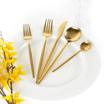 Karaca Jupiter Matt Gold 30 Teiliges für 6 Personen Besteck Set mit Box
