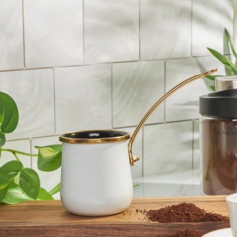 Karaca Troy Mittelgroße Kaffeekanne Weiß 