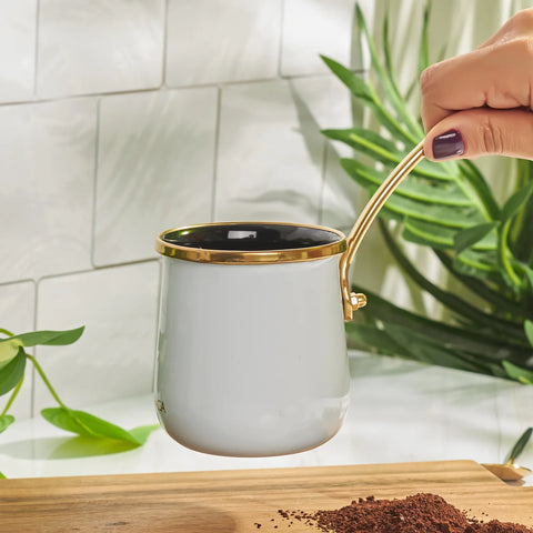 Karaca Troy Mittelgroße Kaffeekanne Weiß 
