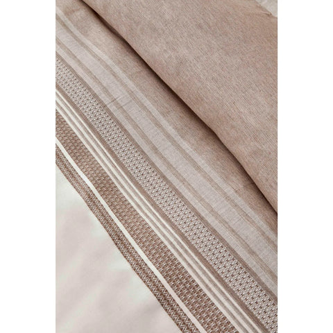 Karaca Home Braun Dobby Woven Doppel Bettbezug Set (200 x 200 cm) Öko-Tex Zertifiziert