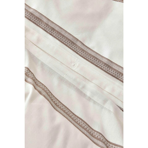 Karaca Home Braun Dobby Woven Doppel Bettbezug Set (200 x 200 cm) Öko-Tex Zertifiziert