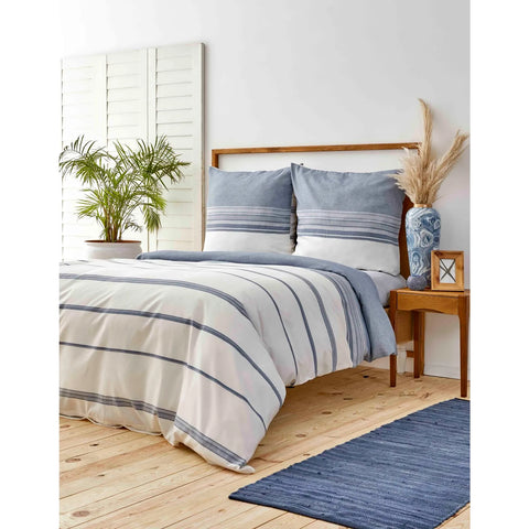 Karaca Home Indigo Dobby Woven Doppel Bettbezug Set (200 x 200 cm) Öko-Tex Zertifiziert