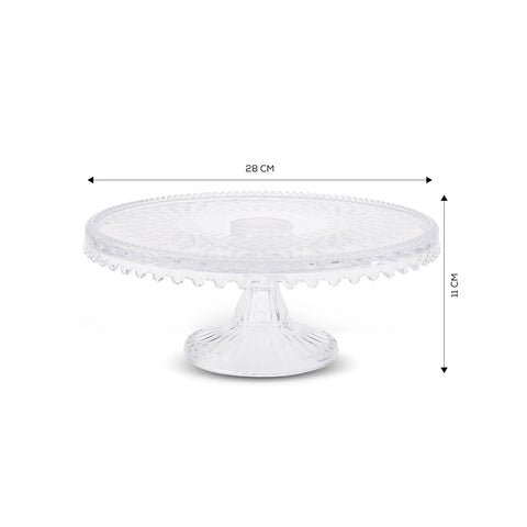 Karaca Crystal Dekorativer Kuchenständer 28x11 cm