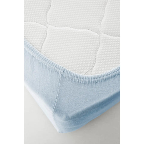 Karaca Home Jersey Fitted Bettlaken Hellblau (200x200 cm) Öko-Tex Zertifiziert