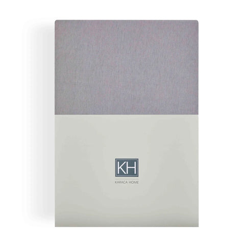 Karaca Home Jersey Fitted Bettlaken Grau (160x200 cm) Öko-Tex Zertifiziert