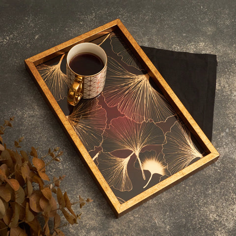 Karaca Home Deep Forest Tablett Burgund 40x25 cm  