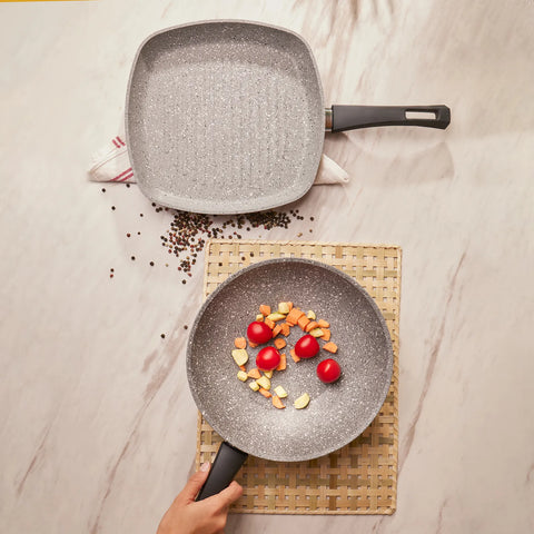 Karaca Gris Bio Granit  Wok und Grill Set