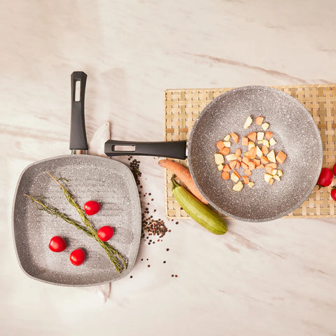 Karaca Gris Bio Granit  Wok und Grill Set