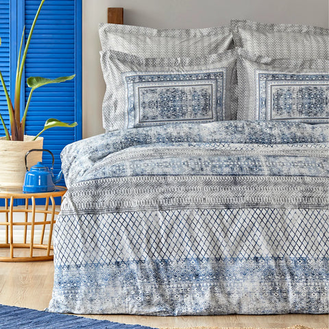 Kh Gianna Indigo Rnf Bettbezug-Set für Doppelbetten