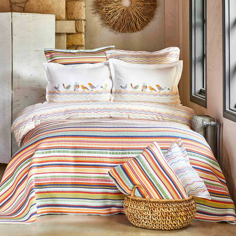 Karaca Home Alegra Mood Multi Bettbezug-Set für Doppelbetten aus 100 % Baumwolle