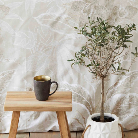 Karaca Home Nature Beige 100% Baumwolle Doppeltes Bettbezugs-Set