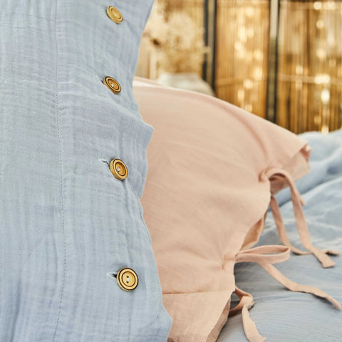 4 Elemente Blau Grau Doppelbett Tagesdecke Wasser