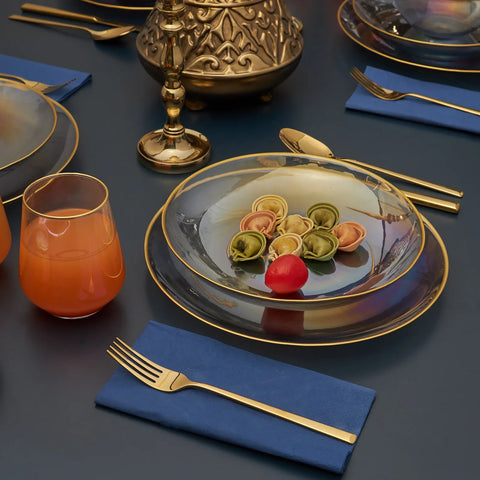 Karaca Pop Up Fancy 24-teiliges Geschirr- und Glasset für 6 Personen
