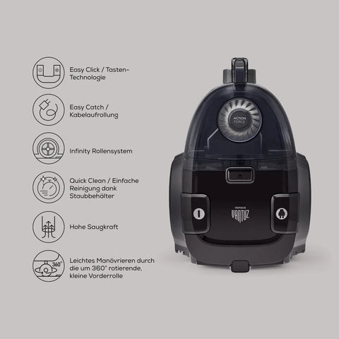 Karaca Vantuz Action Force Staubsauger Schwarz