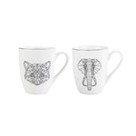 Karaca Draft Katze 2 teiliges Tassen-Set