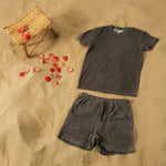 Karaca Home Boni Grey 100% Cotton Sort Anzug Herren L/Xl