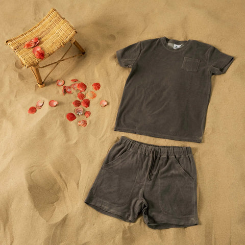 Karaca Home Boni Grey 100% Cotton Sort Anzug Herren L/Xl