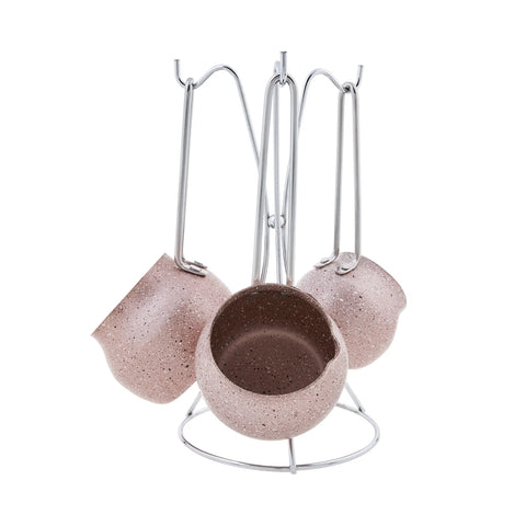 Karaca Biogranit Stahl Plus Kaffeekannen-Set Rose