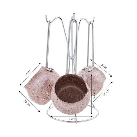 Karaca Biogranit Stahl Plus Kaffeekannen-Set Rose