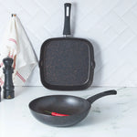 Karaca Biogranit Blackgold Wok- und Grillpfannen-Set