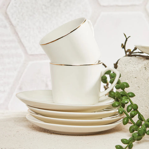 Karaca Tuba Porzellan Kaffeetassen-Set für 6 Personen 85 ml