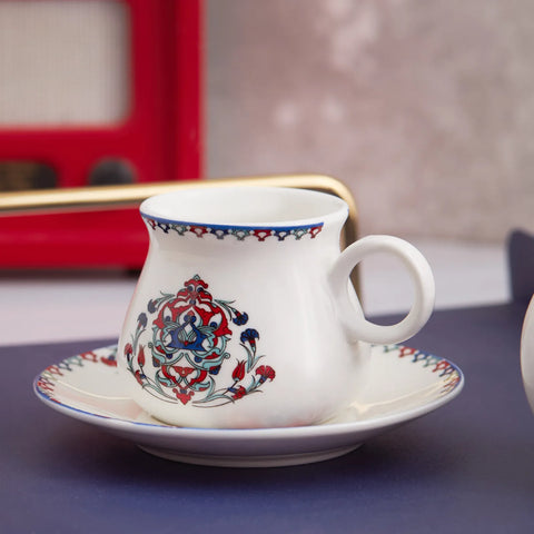 Karaca Hattat Kaffeetassen-Set für 6 Personen 90 ml