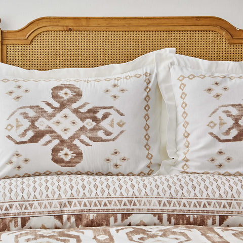 Karaca Home Neos Beige 100% Baumwolle Doppel Bettbezug Set