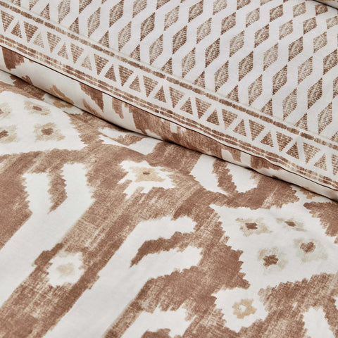 Karaca Home Neos Beige 100% Baumwolle Doppel Bettbezug Set