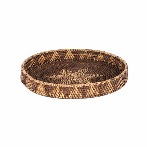 Karaca Home Antikes Rattan-Tablett 40 cm