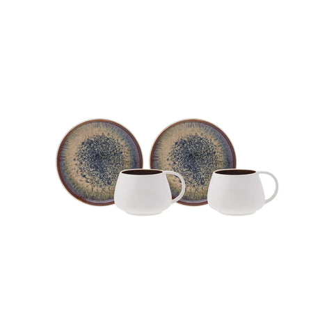 Karaca New Galactic Teetassenset für 2 Personen