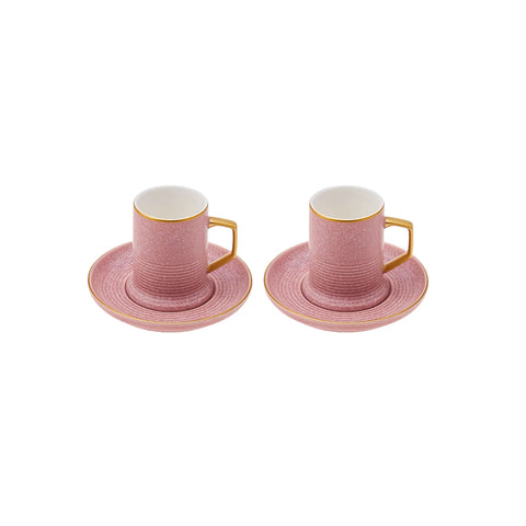 Karaca Spite Porzellan-Kaffeetassen-Set für 2 Personen