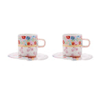 Karaca Fam Porzellan-Kaffeetassen-Set für 2 Personen