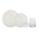 Karaca Icequeen 24-teiliges Luster-Geschirrset und Glas-Set für 6 Personen