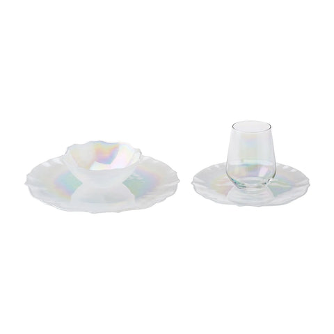 Karaca Icequeen 24-teiliges Luster-Geschirrset und Glas-Set für 6 Personen 