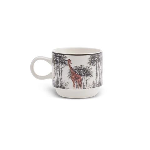 Karaca Jungle 5-teiliges Mug-Set mit Ständer