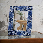 Karaca Home Blau Weiß Lora Rahmen 10x15 cm