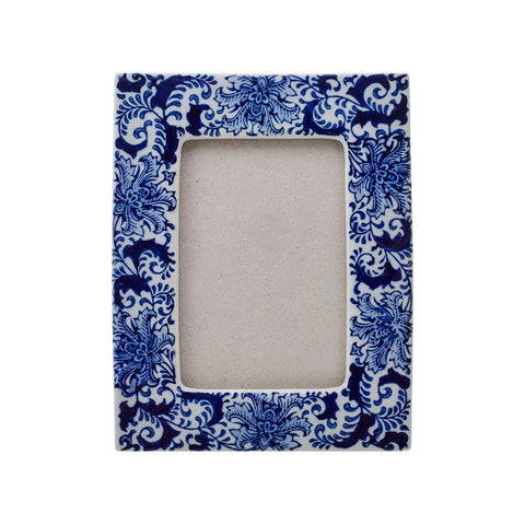 Karaca Home Blau Weiß Lora Rahmen 10x15 cm