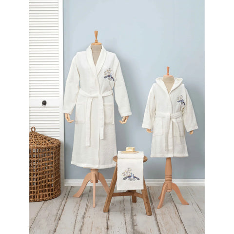Karaca Home Dina Damen 100% Baumwolle Bademantel Set L/XL