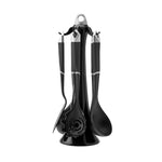 Karaca Hardy Schwarz 6-teiliges Servierset mit Ständer